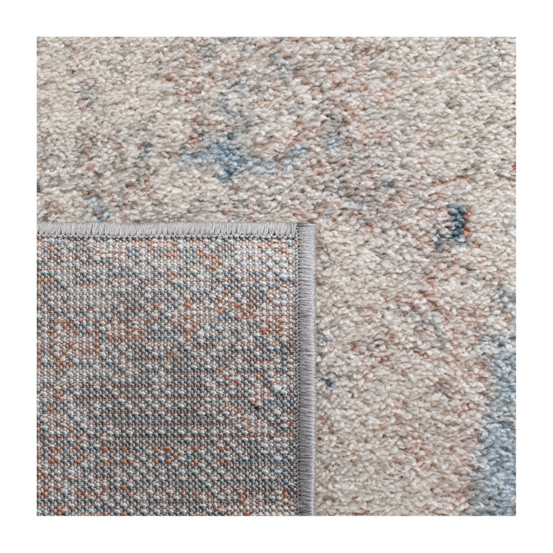 17 Stories Esmont Performance Ivory/Pink/Blue Rug & Reviews Wayfair